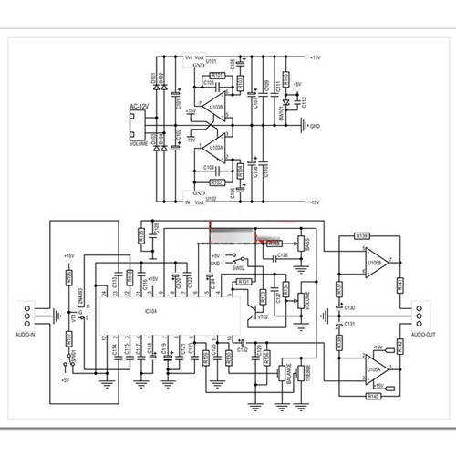 LM4610 Tone Control Board mit 3D Surround und gleicher Lautstärke AC 12V-0-12V - Bild 3 von 4