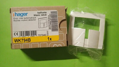 Hager WK794B KALLYSTA - Enjoliveur Blanc pour Interrupteur Automatique kallysta