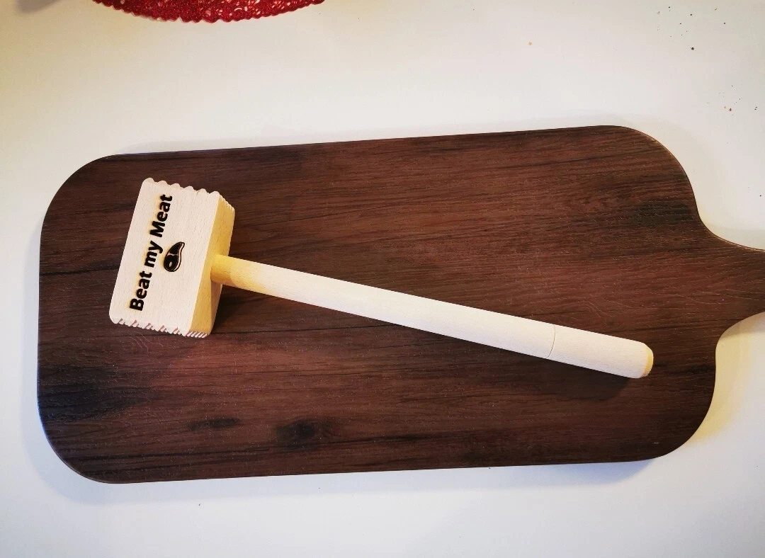 Personalised meat tenderizer mallet - wooden meat mallet - Grandad's meat mallet