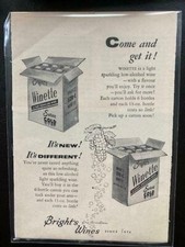 Original Vintage kleine Zeitschrift Getr&auml;nkewerbung 50er Jahre Brights alkoholarmer Wein