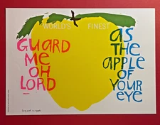 Sister Mary Corita Kent,  Song With An Apple, 10x14 1968 Print United Church