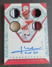 Juan Soto 2019 Panini Cornerstones Crystal Auto #1/25 Jersey & Bat Quad Patch