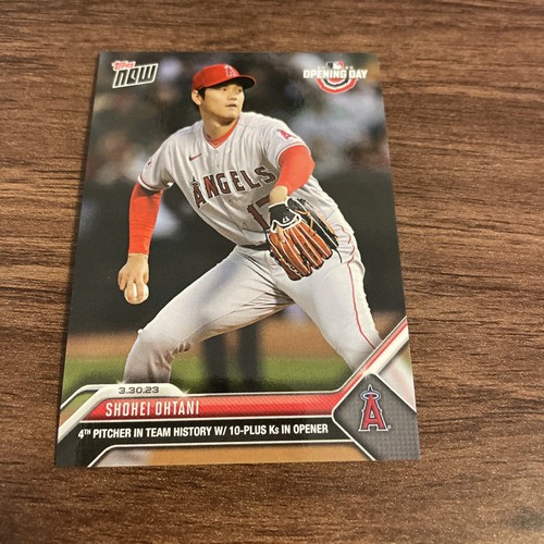 Shohei Ohtani 2023 Topps Now Opening Day #11 4th Angels Pitcher 10+ Ks in Opener