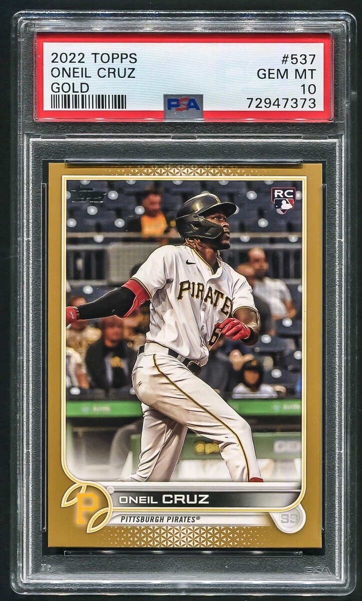 2022 Topps Series 2 Oneil Cruz #537  Gold  /2022 PSA 10 Gem MT Rookie RC