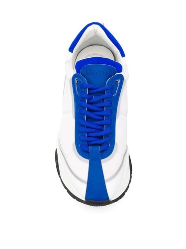 $950 Designer JIMMY CHOO Women White Logo Lace Up Low Top Fashion Sneakers 35.5 - Picture 6 of 7