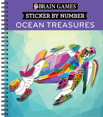 Brain Games - Sticker By Number: Ocean Treasures (Geometric Stickers)