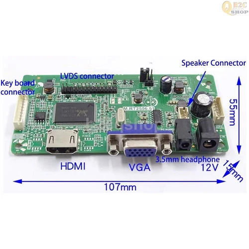 LCD monitor controller board kit 9.7" EDP converter shell for ipad 3/4 panel - Bild 3 von 10