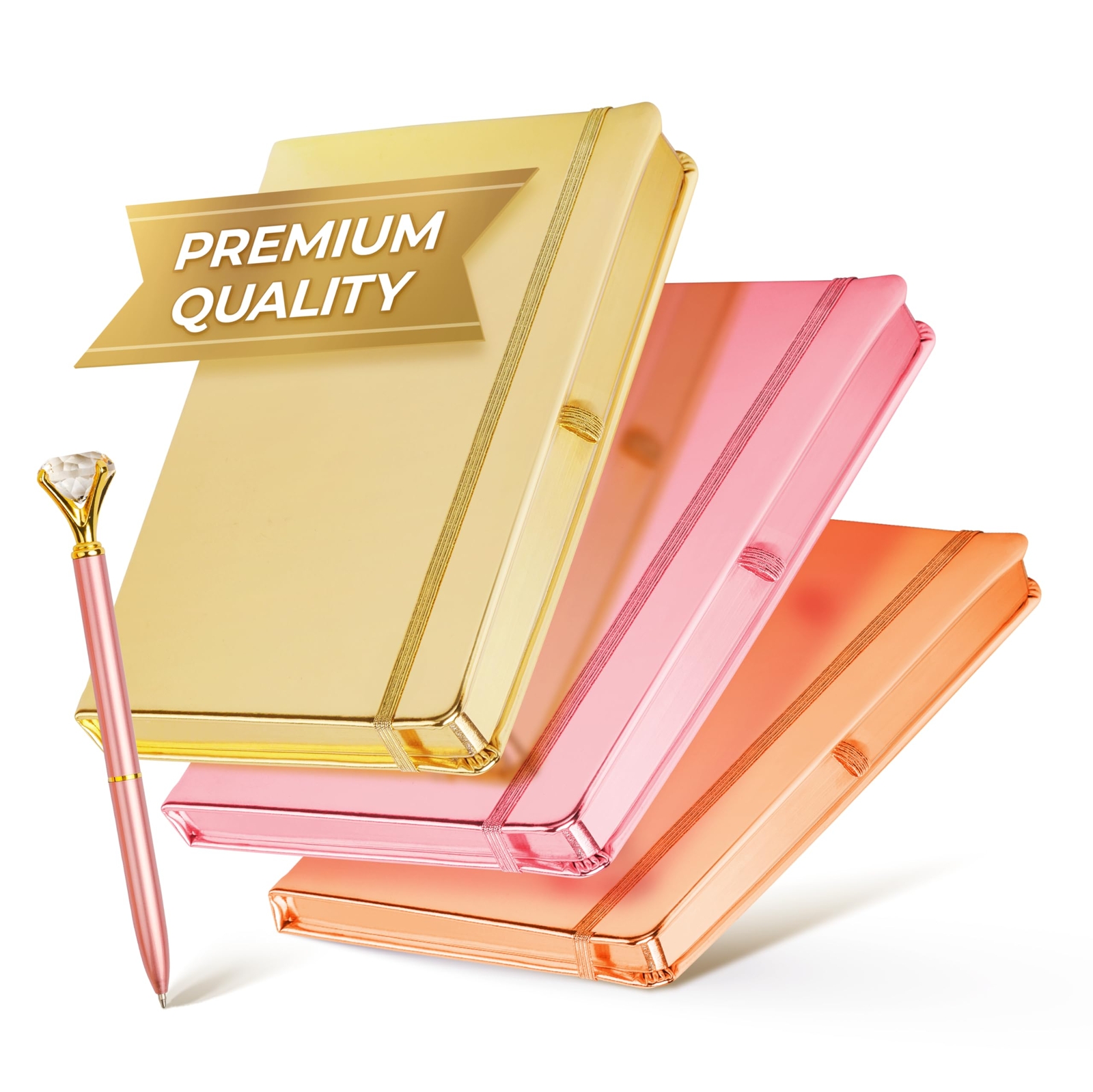 Cute 3-Pack Journal Set for Girls with Matching Pens - Teen Notebook Diary  -image