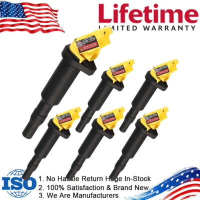 6 Pack High Performance Ignition Coil for BMW 328i 535i 550i 750i X3 X5 X6 M3 M5