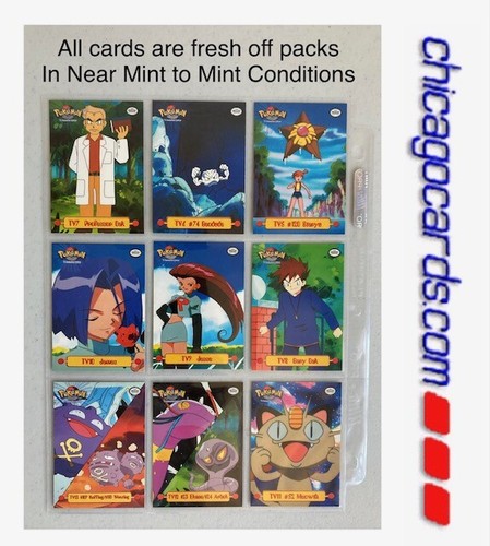 1999 Topps Pokemon 9-Card Complete Puzzle Set TV Animation Jesse James Oak +++ - Picture 3 of 7