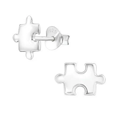 1 Paar Ohrstecker mit Puzzle Ohrringe aus 925 Sterling Silber - Bild 1 von 2