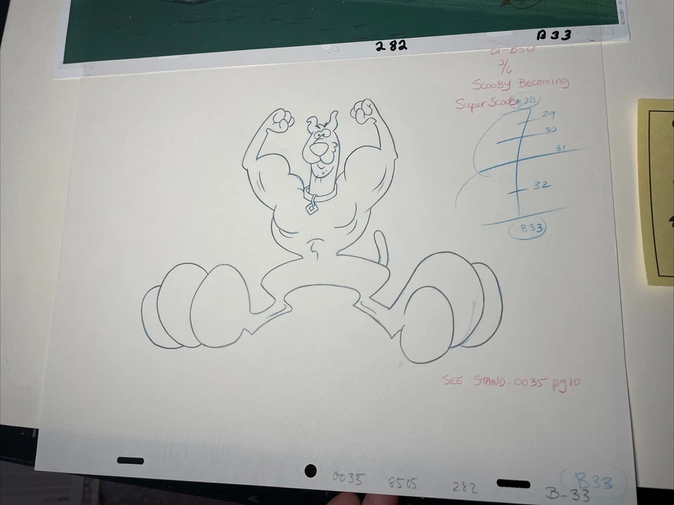 SCOOBY-DOO animación cel peludo producción arte de colección Cartoon Network I16 Foto 4 de 4