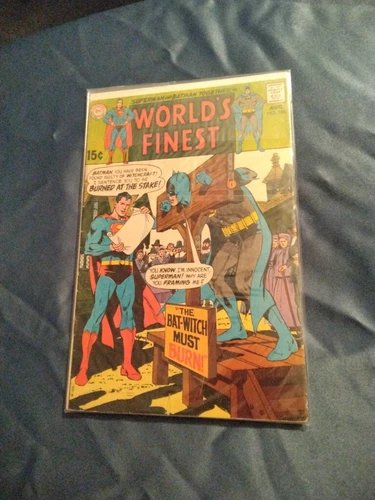 Vintage 1969 World's Finest Bat-Witch #186 Comic Book DC Superman Batman Collect