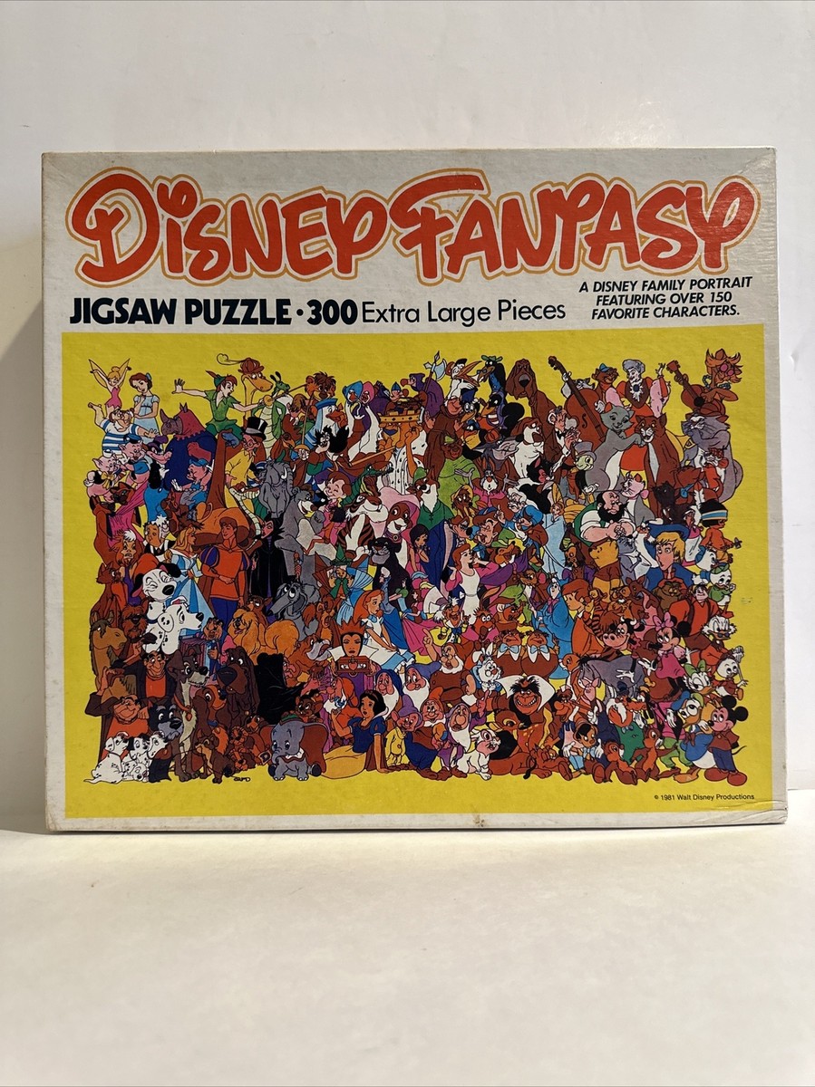 Disney Fantasy Characters 300 Extra Large Pieces Whitman 1981