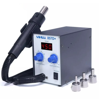 YIHUA 857D+ Hot Air Rework Station Roots-type Blower SMD BGA Desoldering Rework