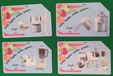 Lotto serie 4  schede telefoniche Usate Moulinex da lire 2000 come foto