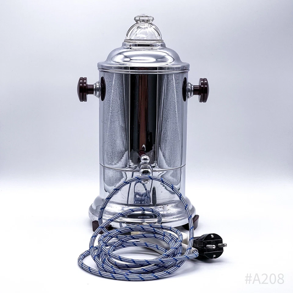 Art Déco ABC Samowar Macchina da Caffè Del Te Con Cavo di Collegamento 220V 700W - Immagine 2 di 4