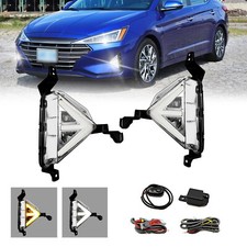 For 2019-2020 Hyundai Elantra Led Fog Lights Front Bumper Lampsdrlwiring