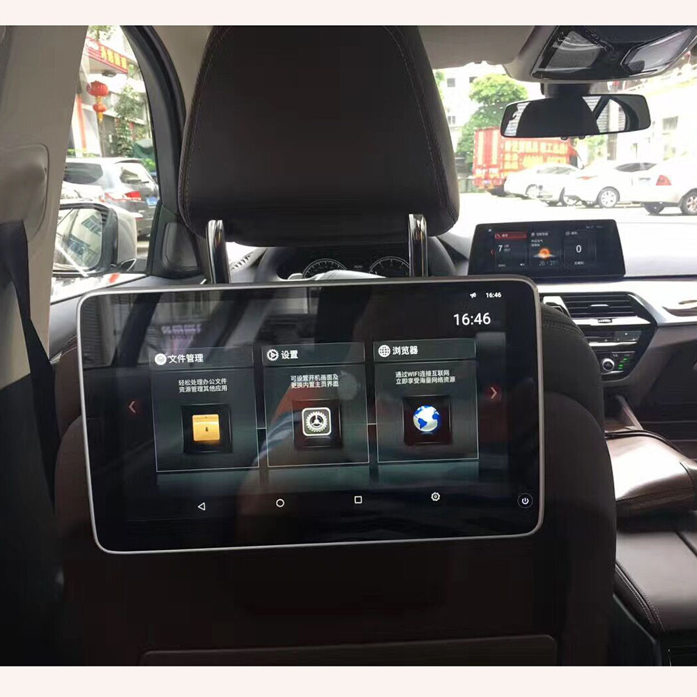 For BMW Rear Seat Entertainment Headrest With Pillow Monitor Android 12