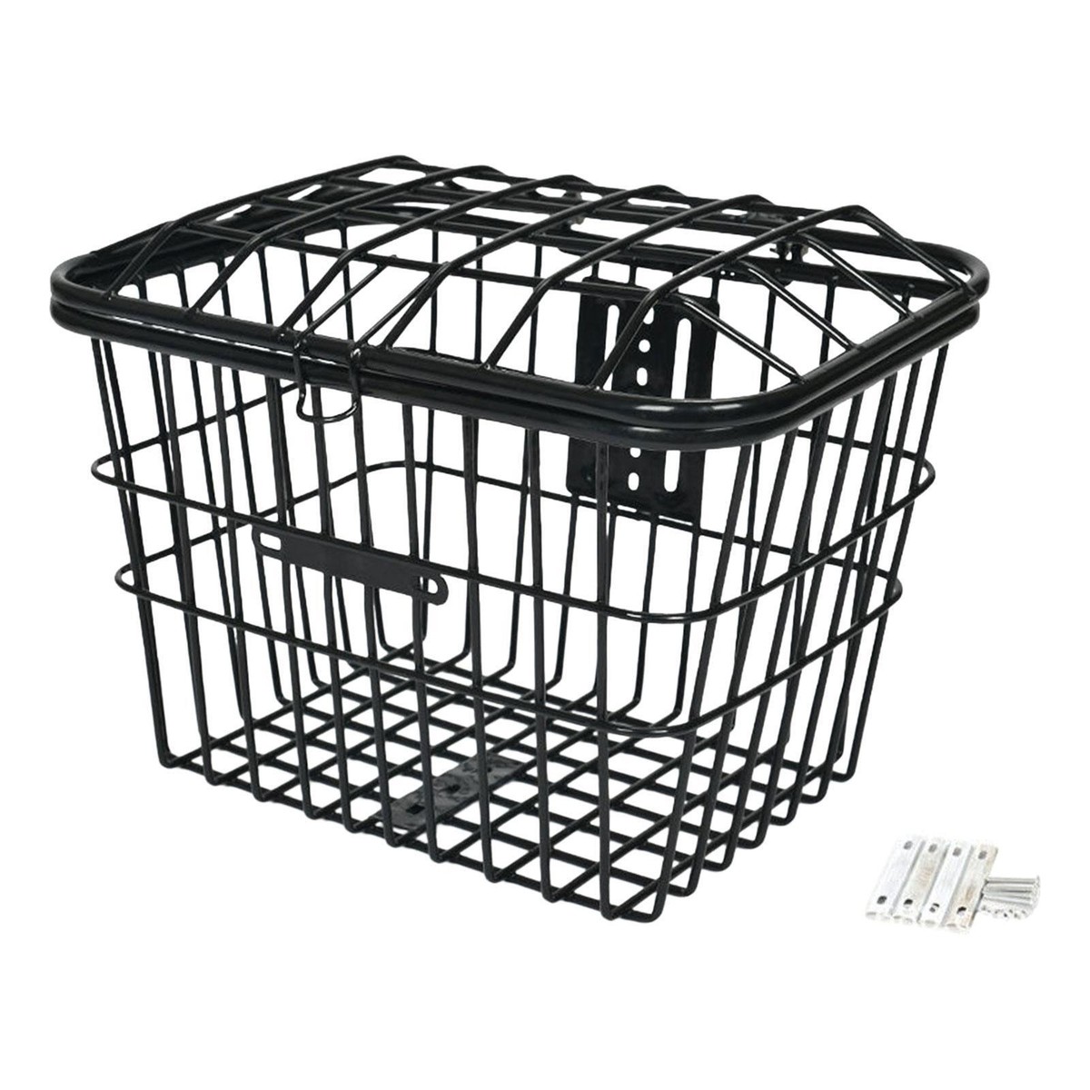 Bicycle Storage Basket Metal Wire with Cover Black for Adult UK