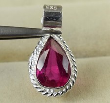 6.95 Carat Natural Padparadscha Pink Sapphire 12 x 8 mm Pear Gemstone Pendant