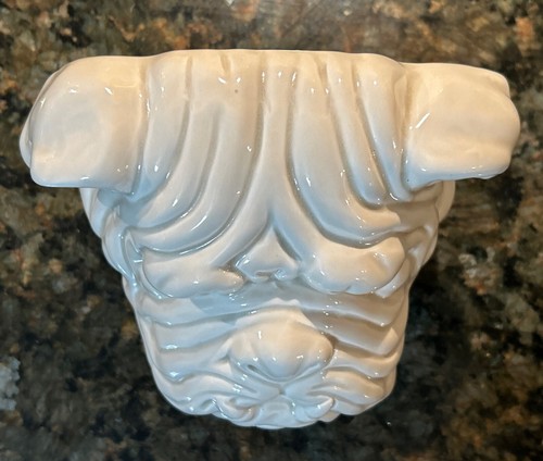Vintage Fitz & Floyd Bulldog Head Bookends Pair Statue Set of 2 1976 - Picture 10 of 22