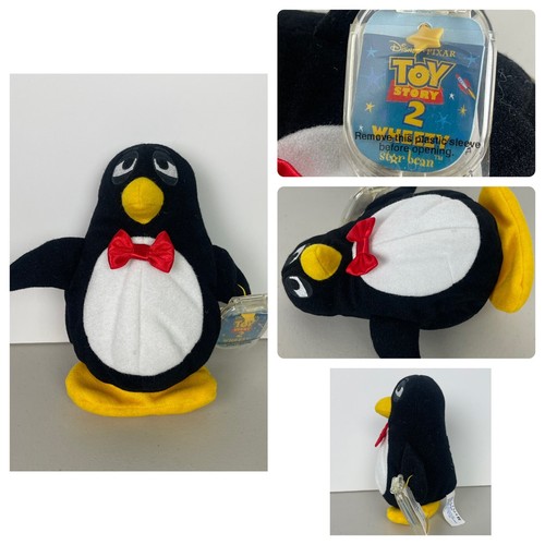 Vintage Disney Pixar Toy Story 2 Star Bean Mattel 1999 Wheezy Penguin Plush Doll