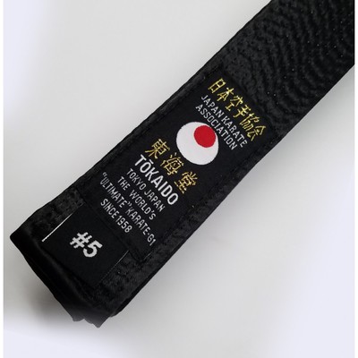 Tokaido Karate Black Belt Martial Arts Satin JKA