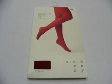 A NEW DAY - SALSA RED - M/L SIZE CONTROL TOP OPAQUE TIGHTS!