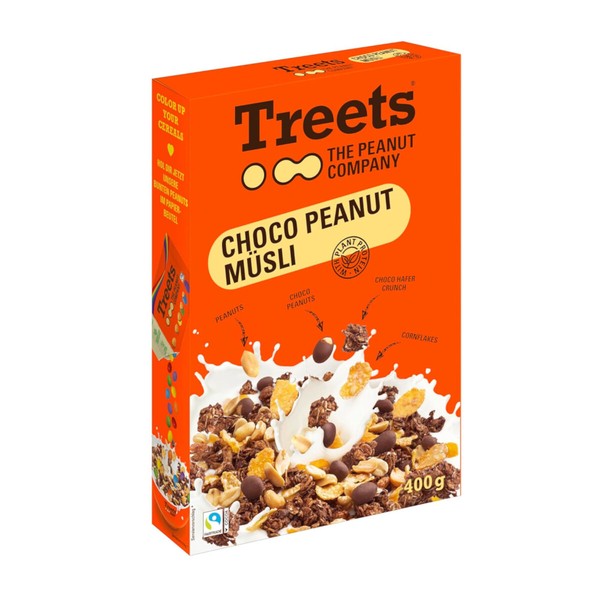 Treets Choco Peanut MüSli Mit ErdnüSsen Und Cornflakes Packung 400G-image