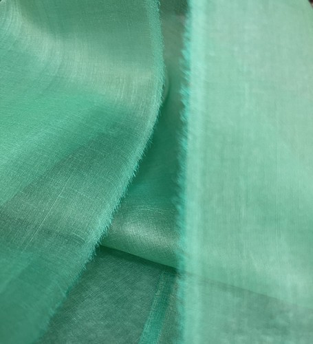 100% SILK Organza ~ ITALIAN 100% PURE SILK Fabric ~59” Wide ~ Green ~UK169 - Picture 4 of 7