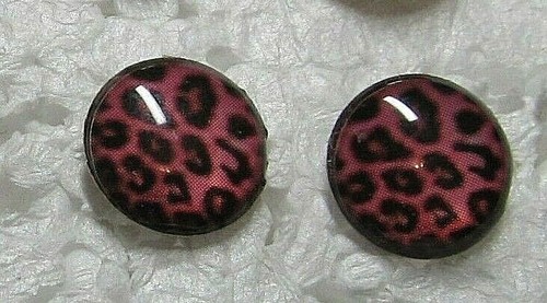 Leopard Pattern Small Studs 5 colors your choice - Picture 11 of 12