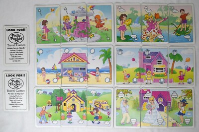 Vintage 90's Polly Pocket Pollyville Card Game COMPLETE 1994