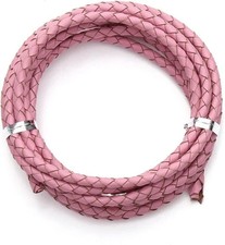 Round Genuine Braided Leather Cord Bolo Tie Cording 4 mm Diameter 2 Mete...