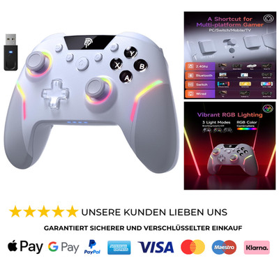 EasySMX X20 Wireless Controller PC RGB Bluetooth 2 in 1 Trigger Hall Joystick
