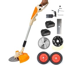 21V Brushless Strimmer Grass Trimmer Tree Cutter Garden Edger Electric +2Battery