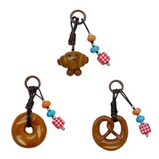 Detailed Bagel Key Accessory Adds Fun To Keys Bags Or Wallets for Women Girls