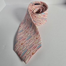 Vineyard Vines Shep Ian Neck Tie Boys NWT Pink With Surfboard Pattern 100 Silk
