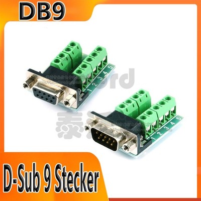 D-Sub 9 Stecker RS232 Männlich/Weiblich AUSWAHL Male Female DB9 COM serial 9 pin