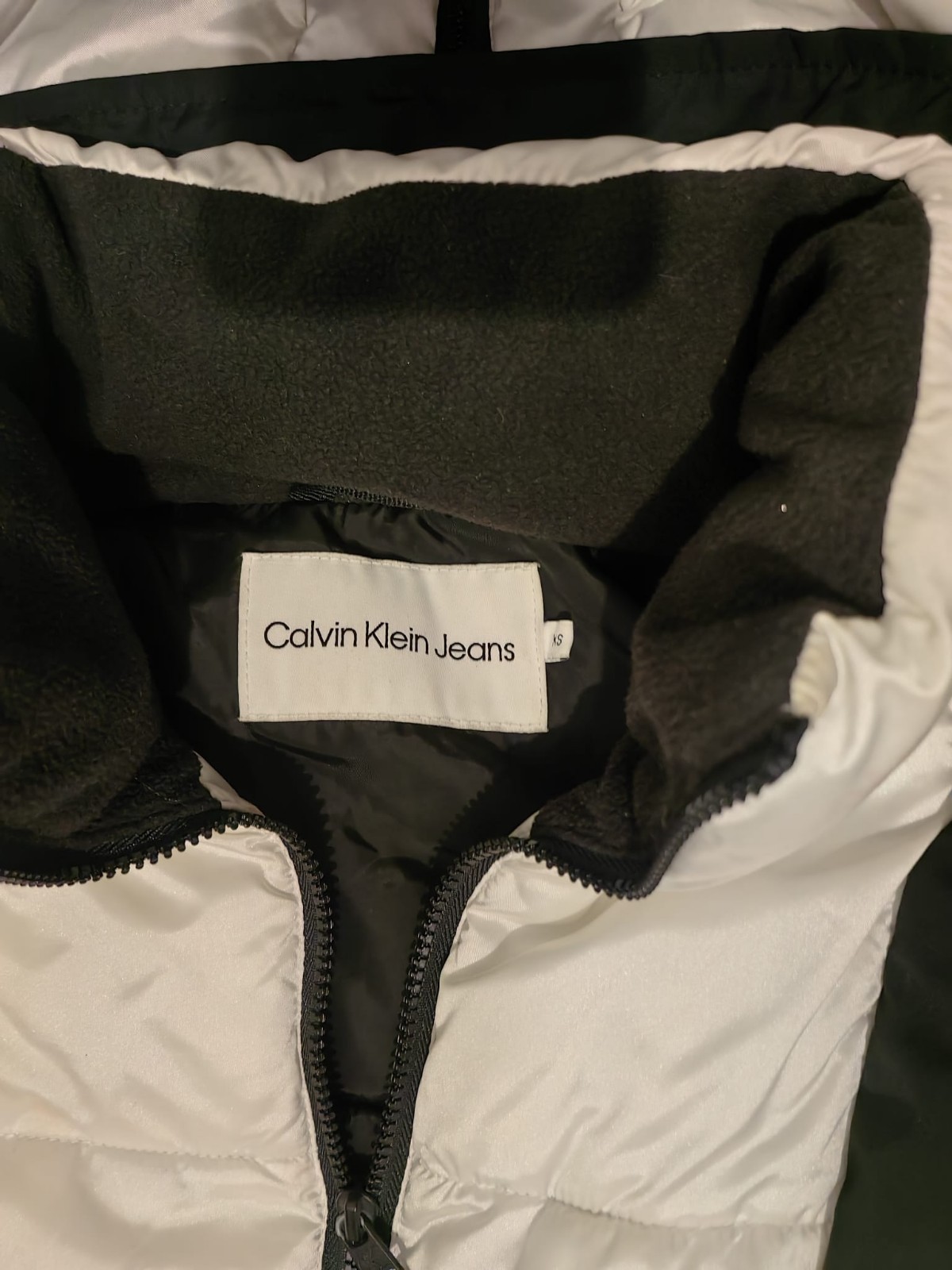 Calvin Klein Jeans technical hooded puffer jacket - Size S (8-12) RRP £300 image 2