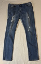 Bamboo Women's Size 15 Blue Skinny Dark Wash Cotton Blend Stretch Denim Jeans