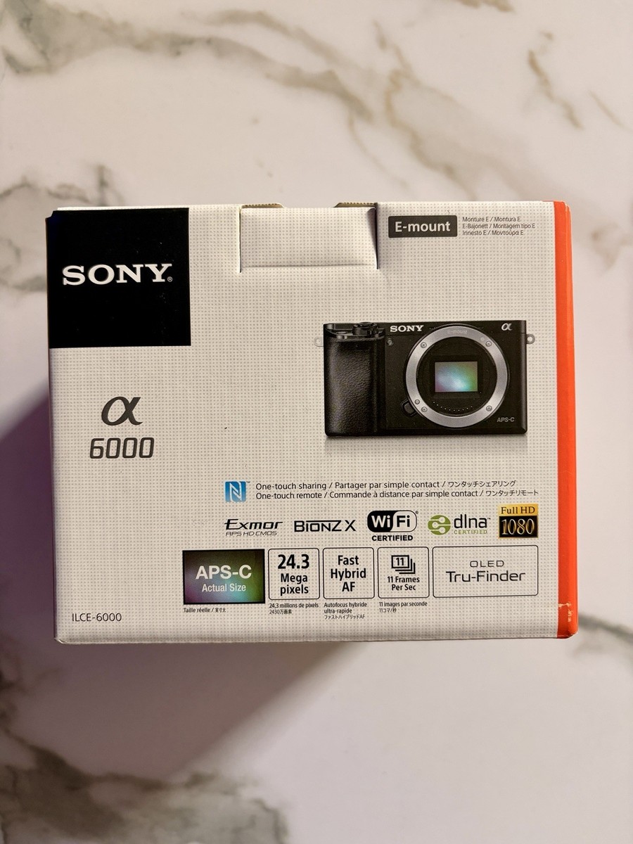 Sony Alpha A6000 24.3MP Mirrorless Digital Camera - Black (Body