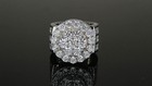 ESTATE SALE: GENUINE 925 Silver HUGE MASSIVE 5.2ctw Lab Sim Diamond Ring Size 6 — photo 3