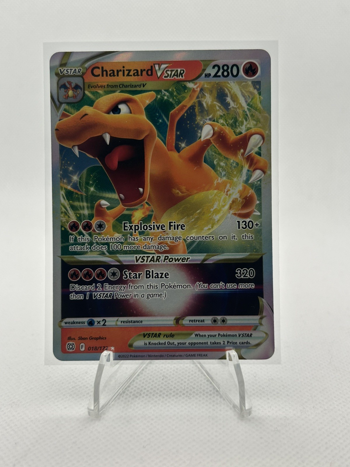 Pokémon Charizard Vstar Ultra Rare Pokemon Sword & Shield Brill Stars 18/172 NM