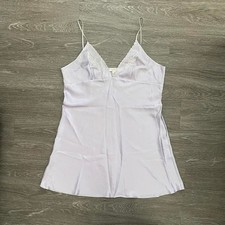 Vintage fairycore embroidered lilac slip dress