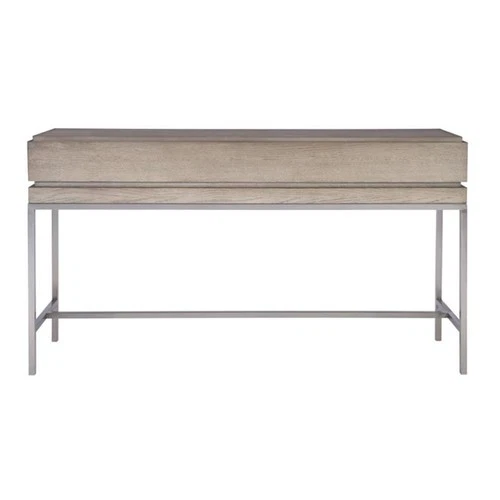 Uttermost Kamala Oak MDF and Stainless Steel Console Table in Mushroom Gray - Picture 5 of 8