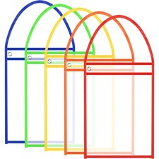 5 Pack Shop Ticket Holders Job Ticket Holders with Hanging Strap Stitched Docume