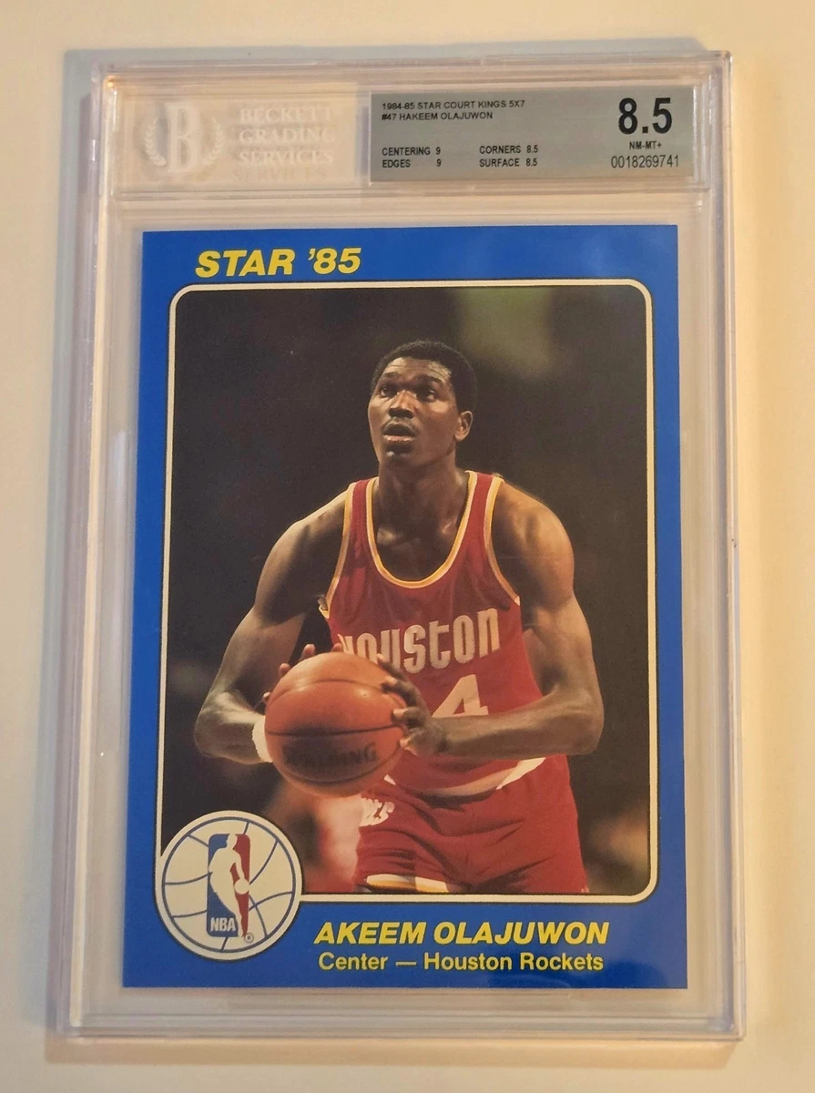 Hakeem Olajuwon 8.5 Graded Basketball Rookie Sports Trading Cards