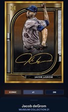 21 Topps Bunt DIGITAL Museum Collection Gold Signature ICONIC Jacob Degrom
