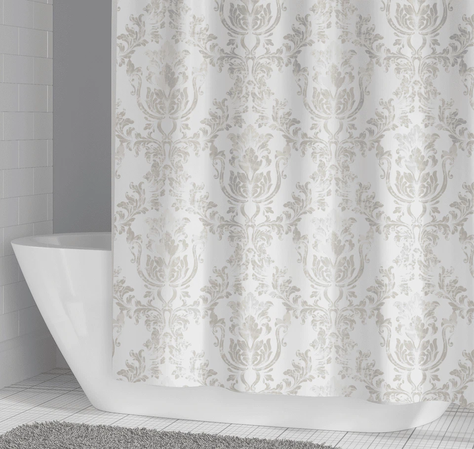 Mainstays Damasco Multicolor Impreso Cortina de Ducha, 72” x 72” Foto 2 de 3